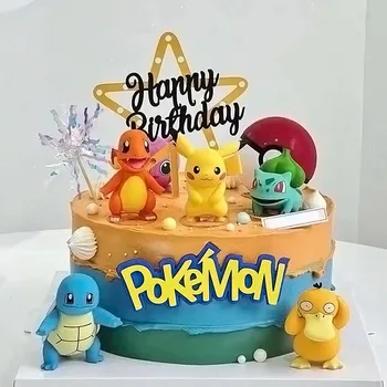 Cartoon-Spiel-Thema Kuchen Anime-Figur Party Happy Birthday Kuchendekoration Zubehör Ornamente Geschenk