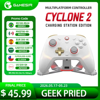GameSir Cyclone 2 kabelloser Bluetooth-Gaming-Controller mit TMR-Sticks, Joystick, Hall-Effekt