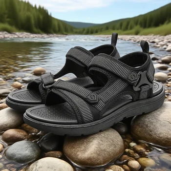 Bequeme Herren-Sandalen, Sommer, leicht, lässig, Outdoor, Strand, Urlaub, Hausschuhe, modische, atmungsaktive