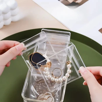 PVC selbstdichtende Kunststoff-Schmuck-Druckverschlussbeutel wiederverschließbare dicke transparente