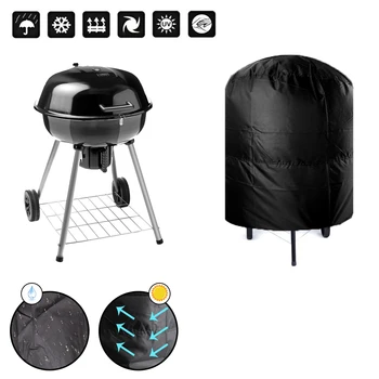 Grillabdeckung 77 x 58 cm/80 x 66 x 100 cm, wasserdicht, rund, Grillabdeckung, Camping, Outdoor