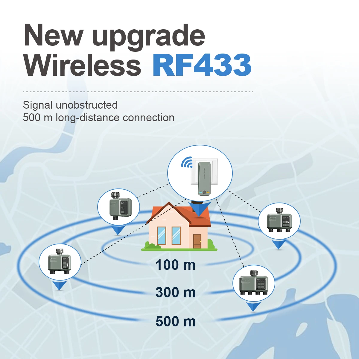 WLAN RF433 Smart Garten-Bewässerungstimer mit 4 Ausgängen – Bild 2