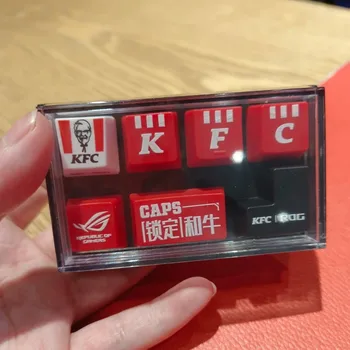 Kfc Keycap Mechanische Tastatur Rog Zusammenarbeit Diy Modell Anime Cartoon Peripherie Spielzeug Set Sammlung
