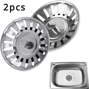 Küche Waschbecken Sieb Stopper Abfall Stecker Waschbecken Filter Waschbecken Sieb Filter Boden (2 Stück)