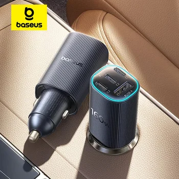 Baseus 160W Magnetisches Auto-Ladegerät Typ-C für Xiaomi & 4-Port-Schnelllade-USB für iPhone 18 17 16 15 Pro