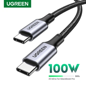 Ugreen 100w usb typ c zu usb c kabel für macbook ipad samsung xiaomi pd schnell ladekabel 5a e-marker chip