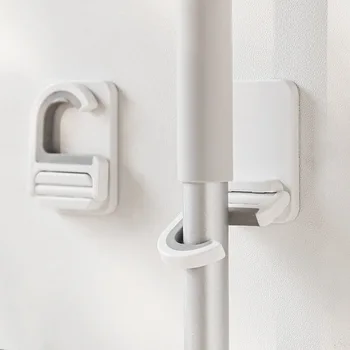 Wandhalterung für Besen, Mopp-Halter, selbstklebender Pinsel-Mopp-Aufhänger, Organizer-Rack für Küche