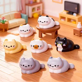 Niedliche Katzenfiguren Miniatur DIY Deko Reizende Kätzchen-Ornamente für Zuhause Schreibtisch (8 Stück)