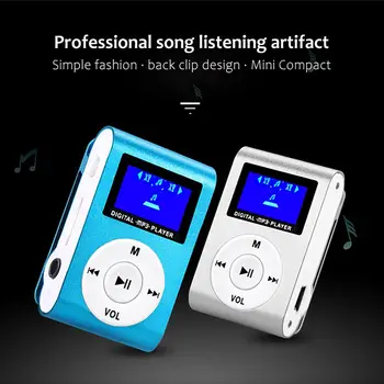 Tragbare Unterstützung 32GB TF Karte Clip LCD Bildschirm MP3 Musik Player Mini MP3 Player Sport Musik Player