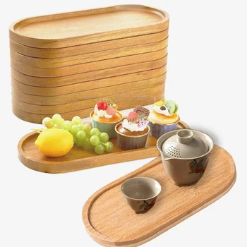 Geschirr Massivholz Runde Dessert Platte Japanischen stil Holz Tablett Snack Platte Getrocknete Obst Platte