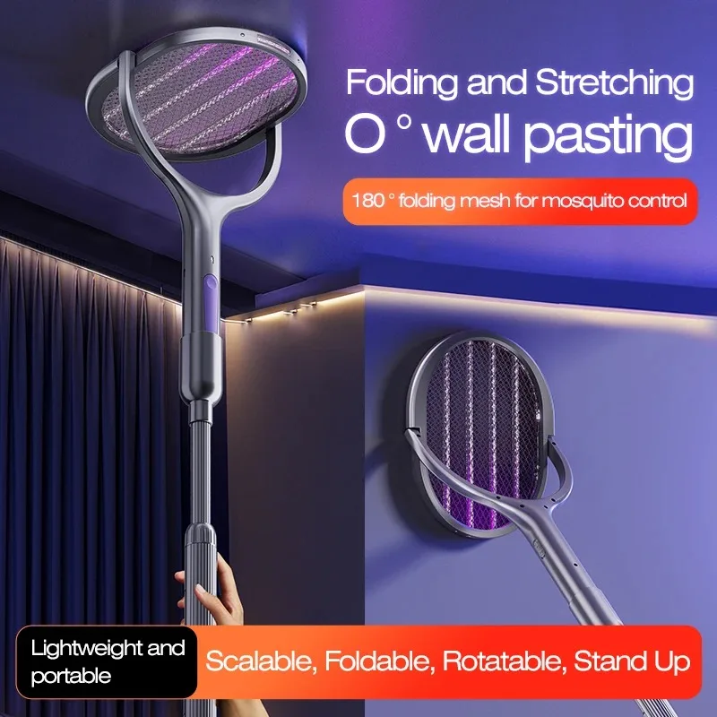 Teleskopischer Elektrischer Mückenschläger & UV-Fallenlampe