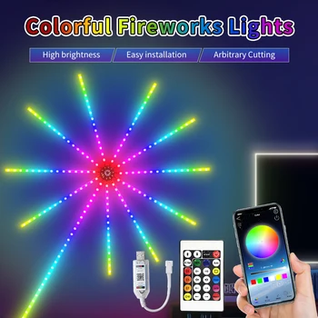 LED-Lichterkette USB 5V RGBIC Streifenlichter für Festival, Hochzeit, Weihnachtsfeier, Dekoration