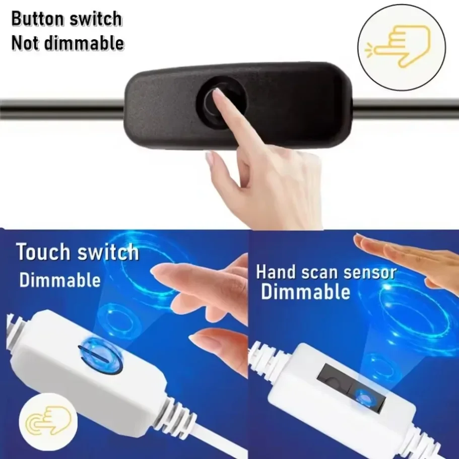 1-5M USB LED Streifen Licht 5V 320LEDs/M COB Touch Sensor – Bild 5