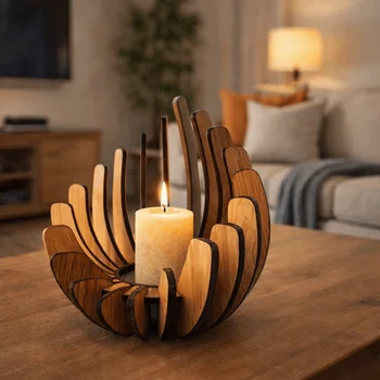 Handgefertigter Lotus-förmiger Kerzenhalter, Dekorativ, Ohne Kerzen, DIY-Kerzenständer, Manuelle Montage