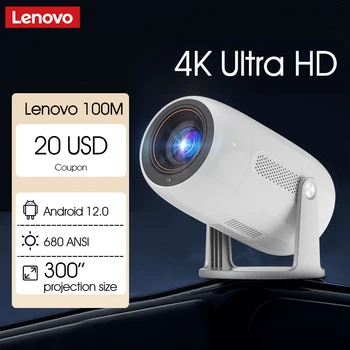Lenovo Tragbarer 4K-Projektor 100 m Android 12 WIFI 6 TOF No-Sense Autofokus Outdoor-Full-HD-Projektor