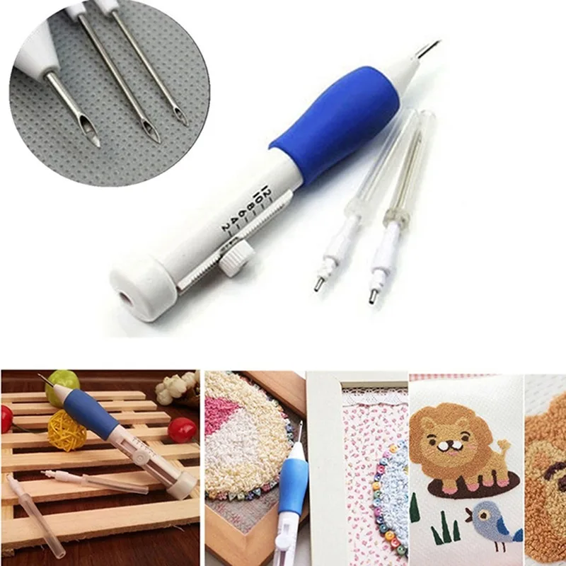 Stickerei Punch Nadel Kit Nähen Werkzeug Set Magie Stickerei – Bild 2