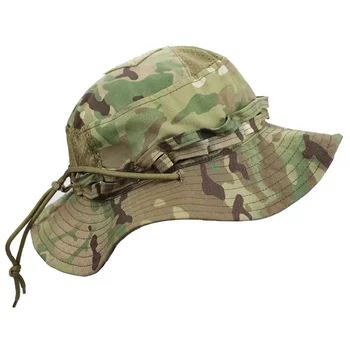 Camo Taktische Outdoor-Hüte mit quadratischer Tasche für Enthusiasten - Multicam Fischer- und Wanderhüte