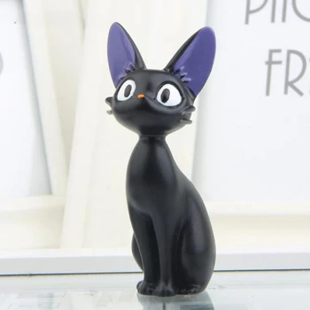 Diy süße Cartoon schwarze Katzen japanische Anime Figur Harz Kawaii Katze Desktop Dekor Fee Garten Miniaturen