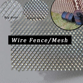 10*24cm Miniatur Metall Mesh HO Eisenbahn Zug Stacheldraht Zaun Tank Modell Filter Mesh DIY Modell, Der Kits