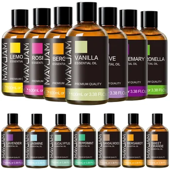 100 ml reines ätherisches Pflanzenöl Minze Bergamotte Patchouli Citronella Zitronengras Kamille Zedernholz