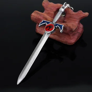 Thundercats Schwertform Anhänger Schlüsselanhänger Metall Löwe Mark Logo Schlüsselanhänger Männer Film Schmuck