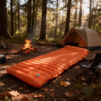 Extra dicke 4-Zoll-Camping-Isomatte, Outdoor-Camping, selbstaufblasende Matten, spleißbare Isomatte