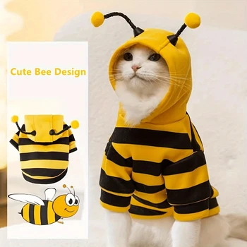 Biene Haustier Welpen Mantel Bekleidung Outfit Hund Halloween Hoodies Winter Katze Cosplay Kostüm Urlaub