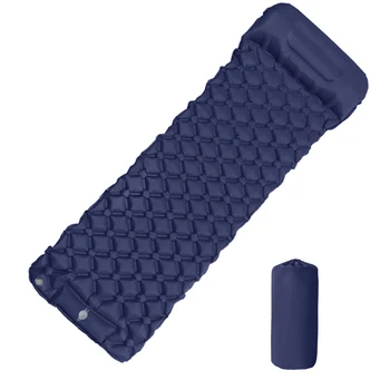 Outdoor Camping aufblasbare Matratze Isomatte mit Kissen ultraleichte Luft matte in Inflator Pump Wandern