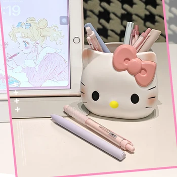 Kawaii HelloKitty Cartoon-Aufbewahrungsbox, Stiftehalter, geeignet für die Aufbewahrung von Schreibwaren
