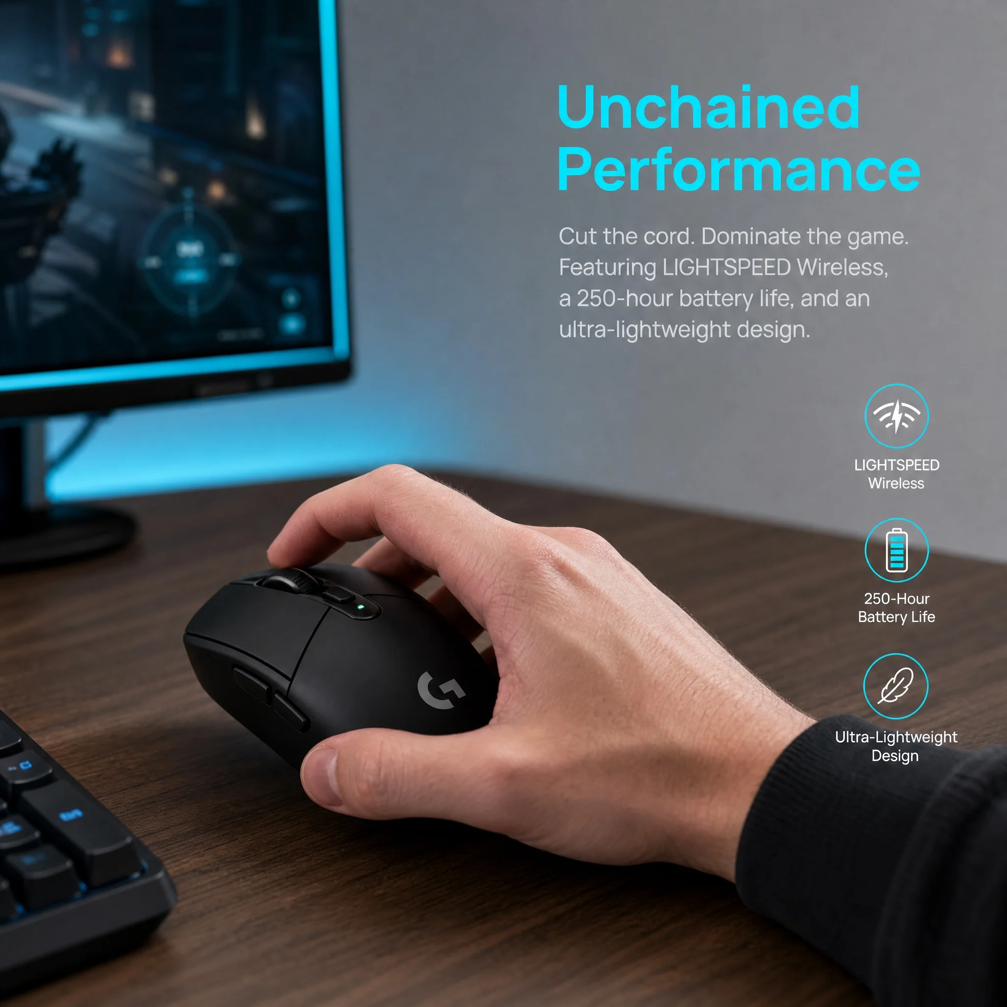 Logitech G304 Kabelloses Gaming-Peripheriegerät, speziell für – Bild 3