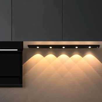 LED Ultra Dünne Unter Schrank Lichter Motion Sensor nachtlicht Drahtlose 3 Farbe Dimmbar Für Küche Schrank