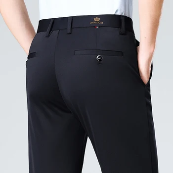 Herren-Business-Hose aus hochelastischem Stoff, geeignet für alle Jahreszeiten, mit elastischem Bund