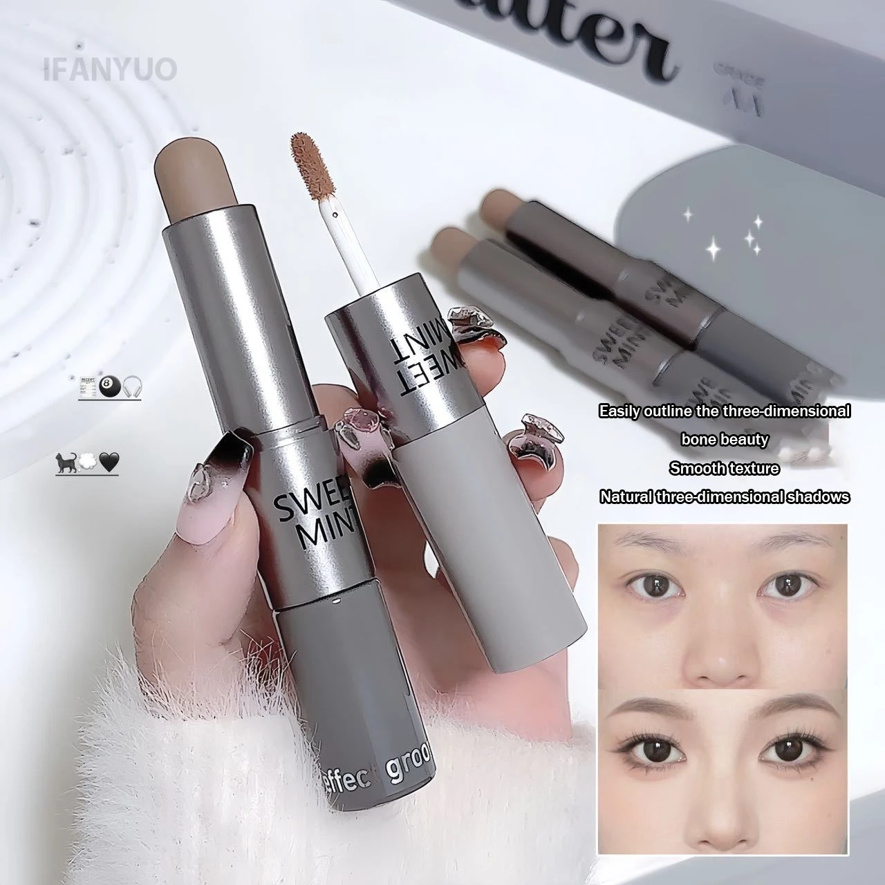 Feuchtigkeitsspendender, mattierter Concealer, Konturstift – Bild 5