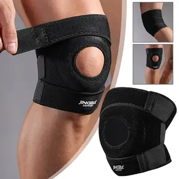 JINGBA Knieschoner Stabilisator Fitness Knieschützer Verstellbare Kompressions-Kniestütze für das Training