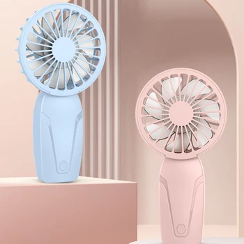 Tragbarer kleiner Handventilator aus ABS, leicht, niedliches Aussehen, wiederaufladbarer USB-Mini-Ventilator
