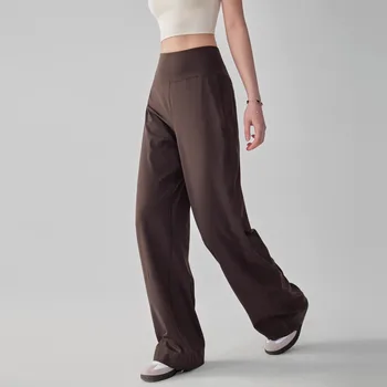 Damenhose mit Taschen, hohe Taille, Stretch, lockere Jogginghose, Nake-Feeling, Sport, Freizeit, Yoga