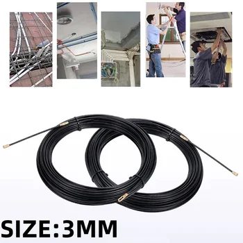 3mm 5M-40M Nylon Kabel Puller Elektriker Band Leitung Führung Wand Draht Einfädler Fisch Guide Elektriker