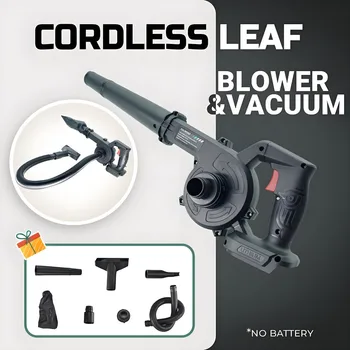 Kabelloser 2-in-1-Luftgebläse und Staubsauger, Laubstaubsammler für Auto, Computer, Garten, kompatibel