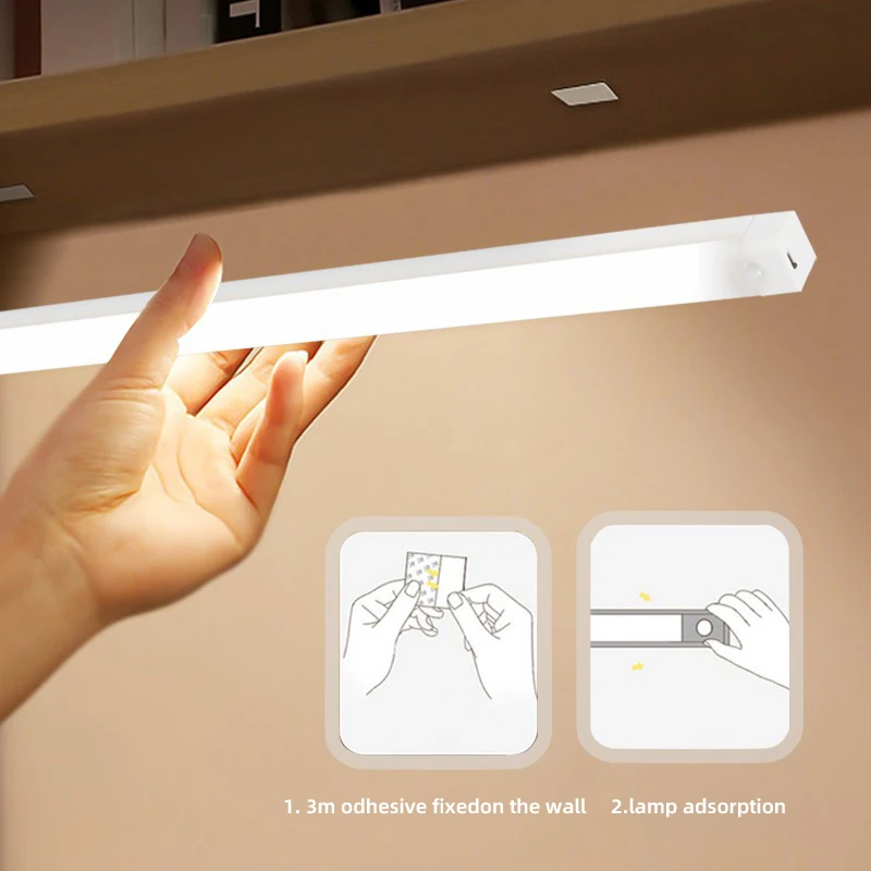 Bewegungsmelder-Lampe, Nachtlicht, kabellos, LED, USB, Typ C – Bild 3