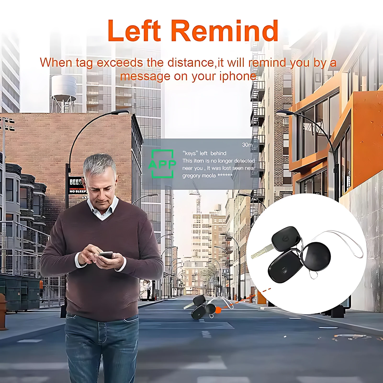 Smart Bluetooth Mini GPS Tracker funktioniert mit Find My APP – Bild 2
