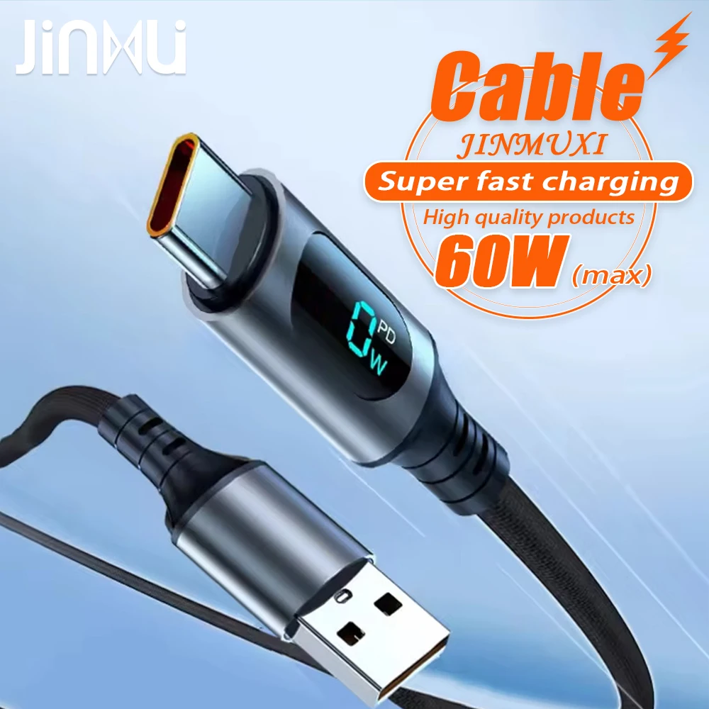 6A 120W USB A zu Typ C Super Schnellladekabel Nylon