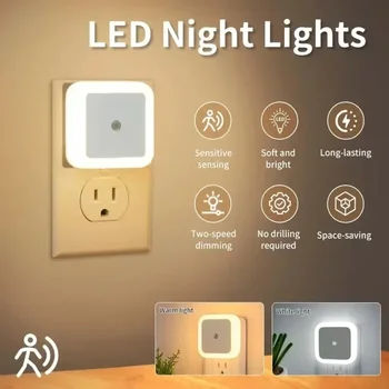 Drahtlose LED Nachtlicht Sensor Licht EU/UK Nacht lichter Größere Blende Für Kinder Zimmer schlafzimmer