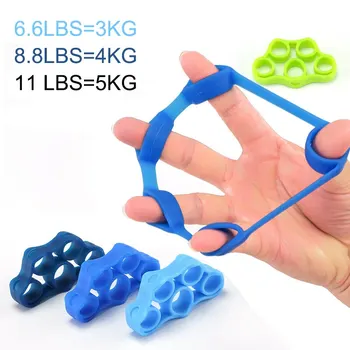 Silikon Finger Greifer Gym Hand Grip Widerstand Band Handgelenk Bahre Elastische Fünf Finger Expander Kraft