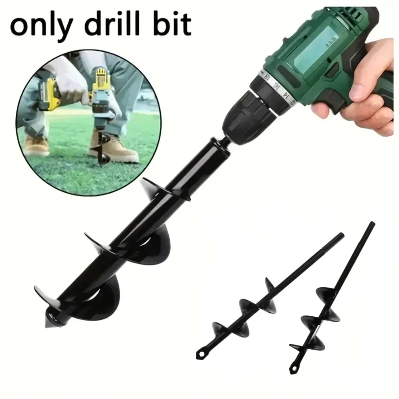 Garten-Erdbohrer Spiralbohrer mit 3/8-Zoll-Sechskantantrieb – Bild 2