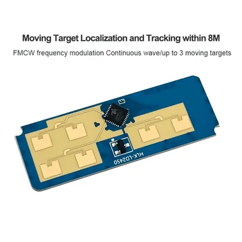 24G HLK-LD2450 MM Welle Menschlichen Körper Motion Tracking Flugbahn Radar Sensor Modul LD2450 Sensing