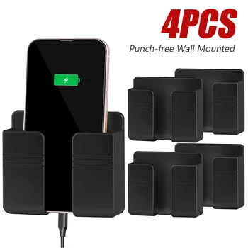 Multifunktions Schlag Wand Lagerung Box Organizer TV Fernbedienung Montiert Handy Stecker lade Halter