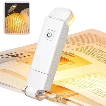 Mini-Licht Leseclip Licht führte kleine Nachtlicht USB-Aufladung einstellbare Helligkeit Augenschutz tragbar