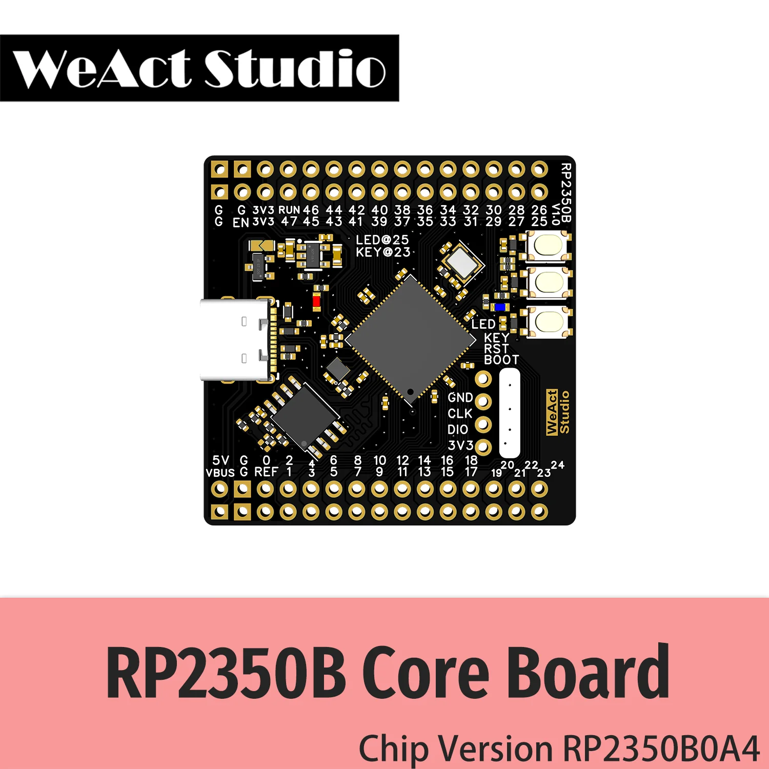 WeAct RP2350B Raspberry Pi RP2350B RISC-V Hazard3 520 KByte