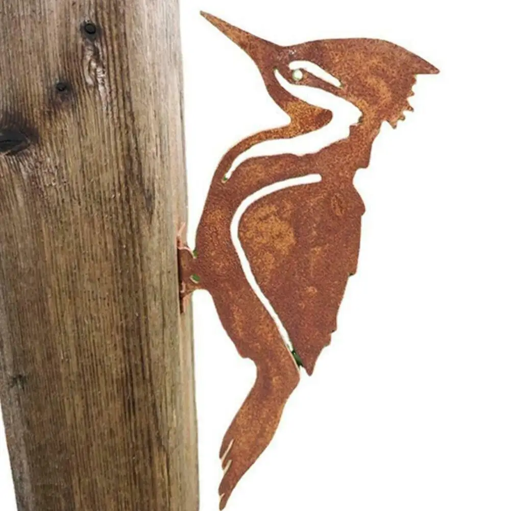 Elegantes Gartenstecker-Design, stapelbarer Vogel, rostiges