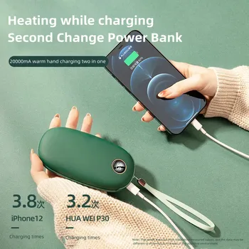 10000 mAh USB wiederaufladbare Winter tragbare Handwärmer Mobile Power Handwärmer Heizung Outdoor Reisen